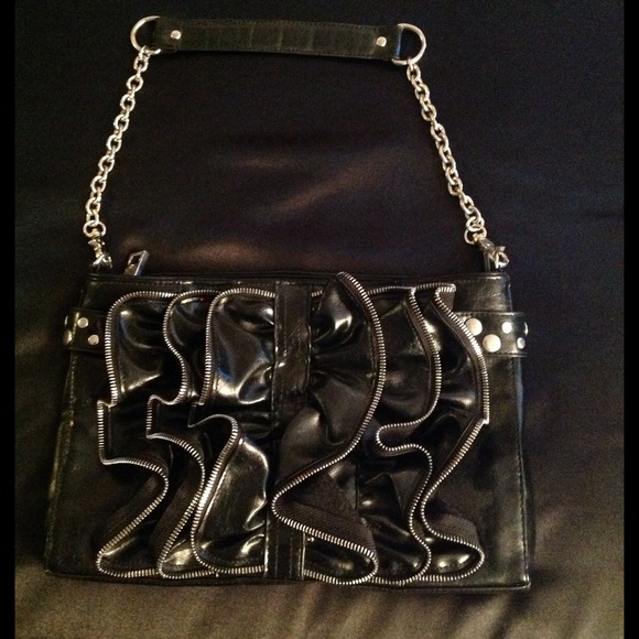 White House Black Market - Black leather handbag