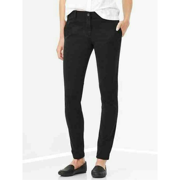 🎉NWOT GAP Super Skinny Khaki Trousers True Black