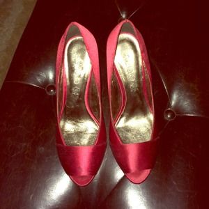 Red Satin shoes