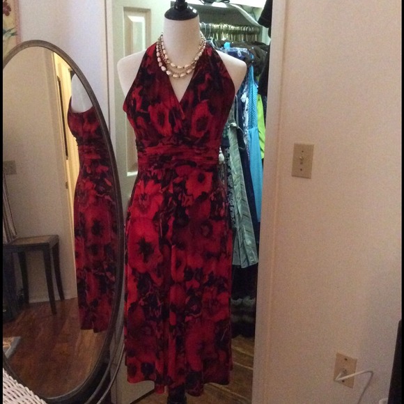 Evan Picone Dresses & Skirts - 👠❤️✨Evan Picone Red Sexy Halter Dress✨❤️👠