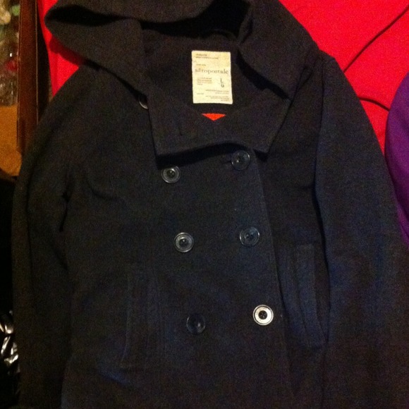 Dark grey peecoat jacket
