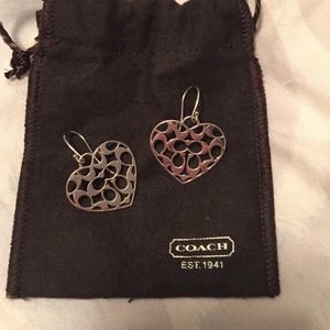 Coach earrings - authentic and sterling silver