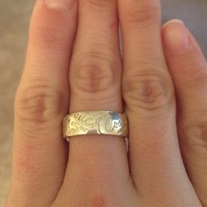 Coach sterling silver authentic ring