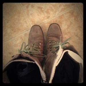 Taupe Suede Calvin Klein Jean Tall Boots