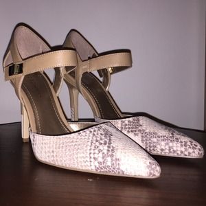 BCBGeneration Python ankle strap pumps