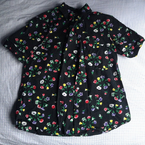 floral collared button up