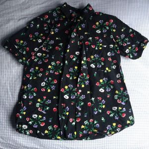 floral collared button up