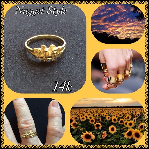 14KT Gold Nugget Ring - Picture 1 of 1