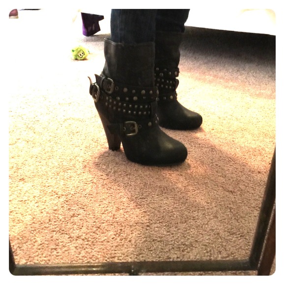 Fierce black boots.