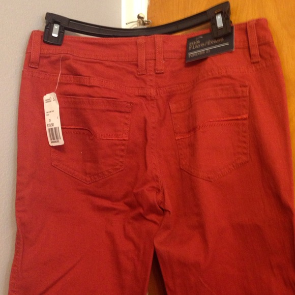 Forever 21 Denim Long Pant Rust Color - Picture 4 of 4