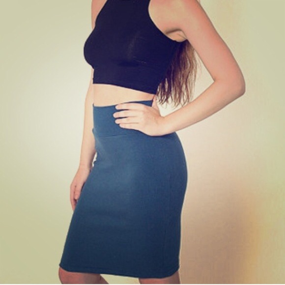 American Apparel Interlock skirt - sea blue