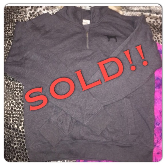 VS pink quarter zip hoodie SOLD