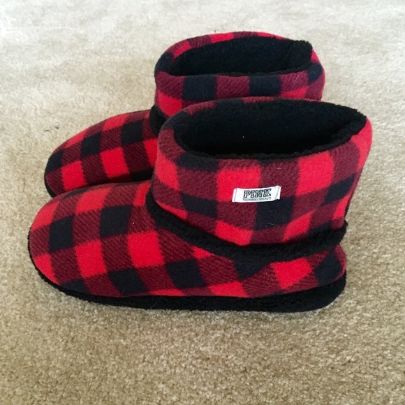 PINK Victoria's Secret Shoes - PINK plaid slippers