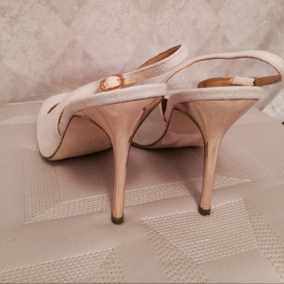 New Vicini canvas/leather slingback. Size 7 - Picture 2 of 4