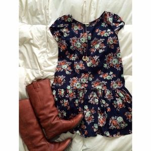 Floral drop waist dress from Urban Outfitters