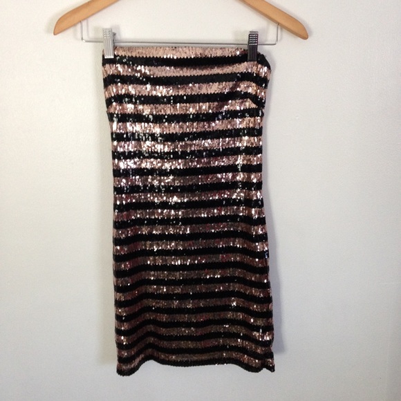 Striped sequin bpdycon dress