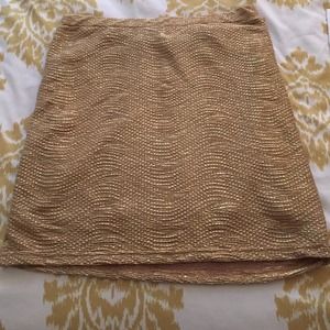 NWT H&M Gold High waist skirt