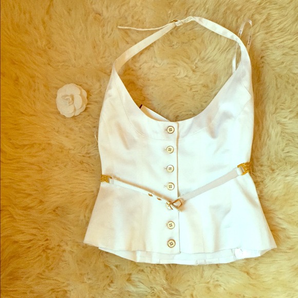 White halter vest ---new with tags