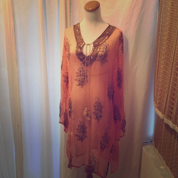 Anthropologie Sheer Tunic