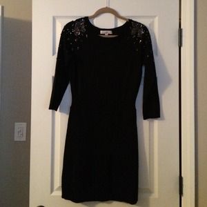 Ann Taylor loft black sweater dress