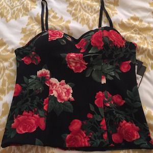 NWT GUESS vintage floral top