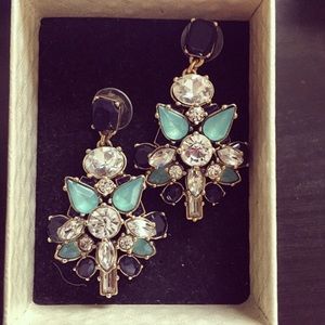 J.Crew jeweled dangle earrings for pierced ears