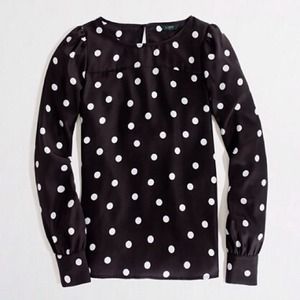 Jcrew dot blouse