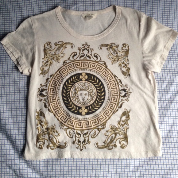 forever 21 mock versace crop top