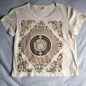 forever 21 mock versace crop top