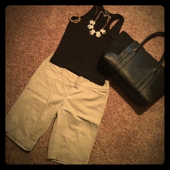 Tan dress shorts Size 6