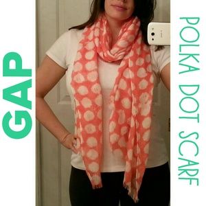 GAP Melon Color Ploka Dot Scarf