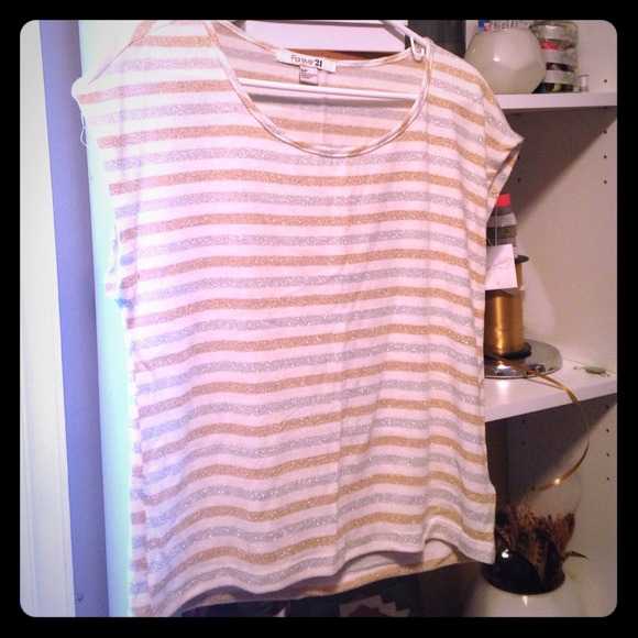 Forever 21 Sparkle Stripe Shirt - Picture 1 of 2