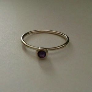 Silpada "Amethyst" .925 Silver Stackable Ring