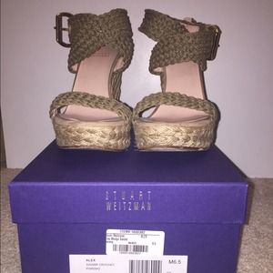 SOLD! Stuart Weitzman Alex Crochet Wedges