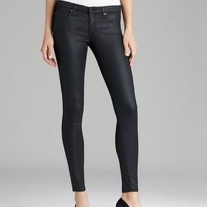 Paige coated denim skinny jeans sz 24