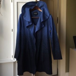 Nic+Zoe ocean blue, fade to black, long jacket