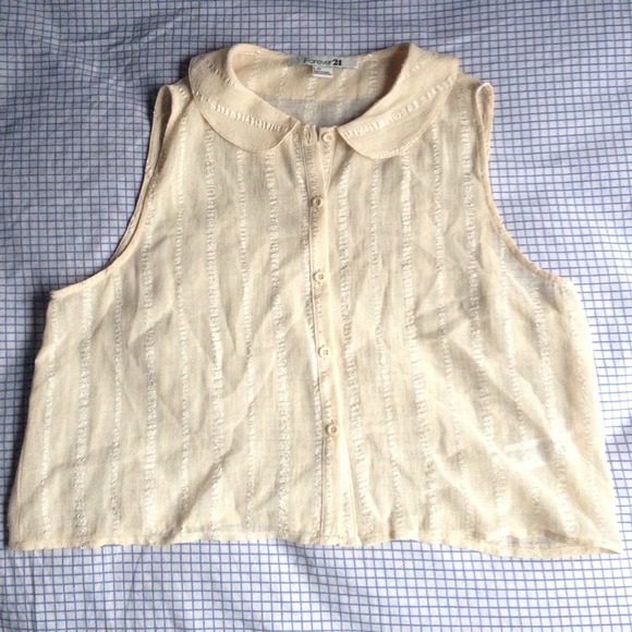 forever 21 peter pan collared chiffon button up