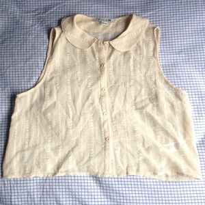 forever 21 peter pan collared chiffon button up