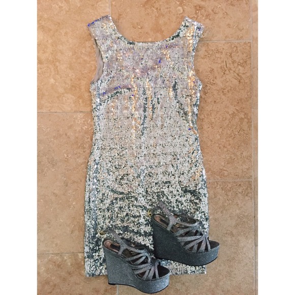 Silver Sequin Dress ✨