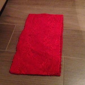 Red lace bandeau