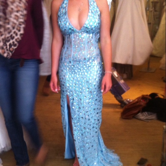 Blue Sparkly Prom Dress