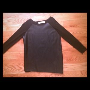 Zara faux leather sweater small
