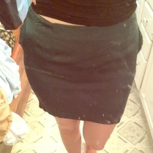 Forest green mini skirt