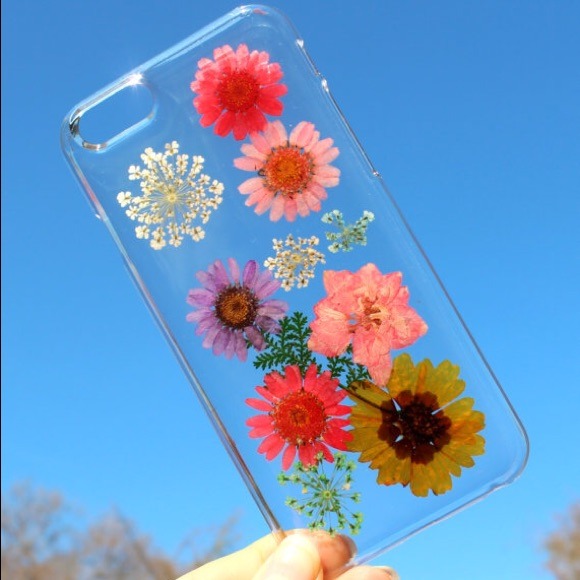 ⚡️SALE⚡️Pressed dried flower iPhone 6/6s Plus case - Picture 1 of 2