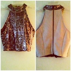 Sequin crop top.