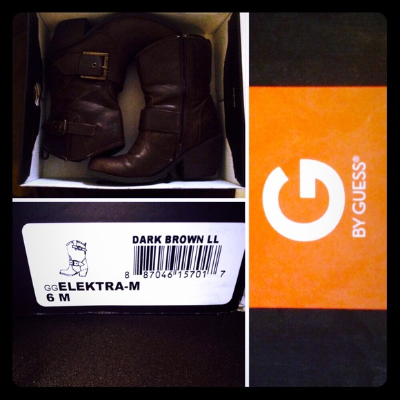 Brown ankle boots.