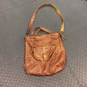 Brown Leather cross body/ handle bag