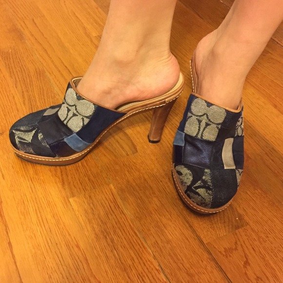 Authentic Coach slip on heels