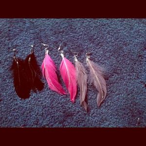 Feather Earrings.