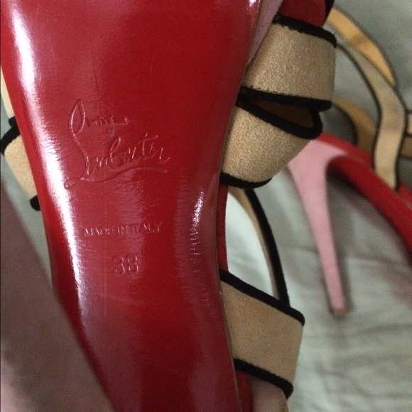 Sale!!!Authentic christian Louboutin strappy suede - Picture 3 of 4